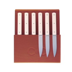 Coffret de 6 couteaux de table bois d'amourette - D'Albrac Laguiole