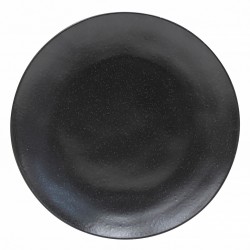 Costa Nova 6 assiettes plate en grès fin Riviera sable noir 27cm