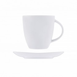 Thun 6 tasses et soucoupes porcelaine fine Loos 15cl