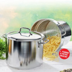 Marmite 24cm 8L Apollo + panier à pâtes GRATUIT - Demeyere