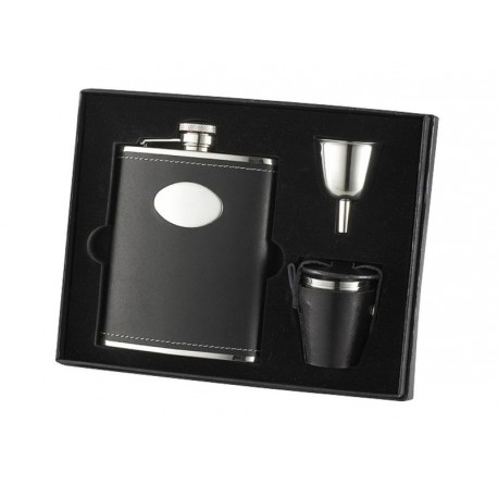 Coffret une flasque, 4 gobelets et un entonnoir - Coutellerie du