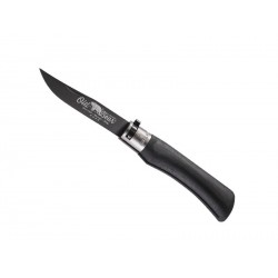 Couteau Old Bear™ Total Black avec virole de sécurité grise - Antonini