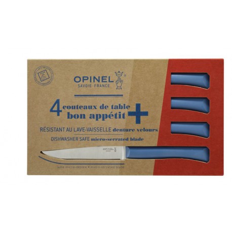 Coffret de 4 couteaux de table Bon Appetit Bleu - Opinel