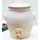 Pot vinaigre 3L en grès bicolor blanc – Manufacture de Digoin