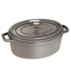 Cocotte ovale Ø31cm gris graphite - Staub