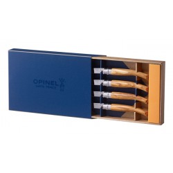 Coffret de 4 couteaux de table Chic en olivier - Opinel