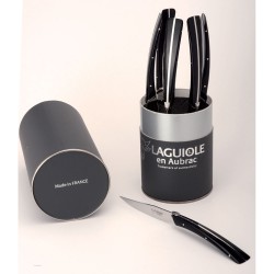 Set de 6 couteaux steak en ébène - Laguiole en Aubrac