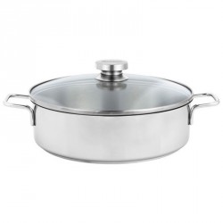 Casserole basse 24cm couvercle en verre Apollo - Demeyere