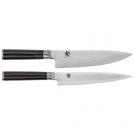 Set 2 couteaux Shun damas en coffret en bois - Kai