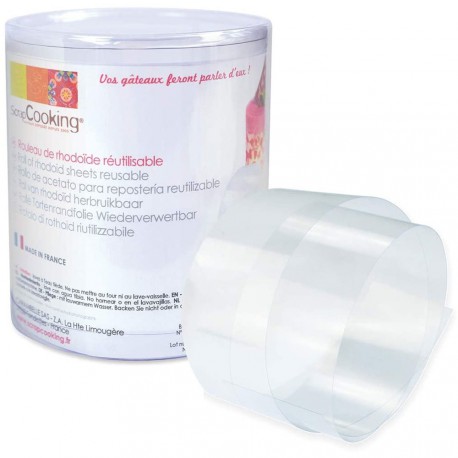 Ruban de rhodoïde pâtissier 3m Ht 8cm - Scrapcooking