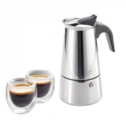 Cafetière espresso EMILIO + 2 verres double paroi gratuits - Gefu