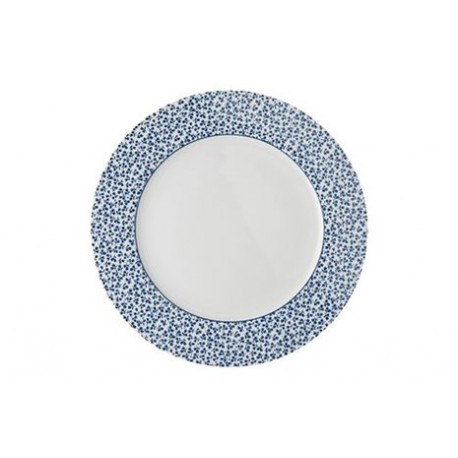 Assiette plate 26cm filet bleu Jackie Bay Blue