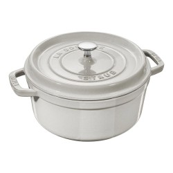 Cocotte ronde Ø26cm blanc truffe  - Staub