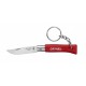 Couteau de poche porte-clés rouge inox n°4 Opinel 