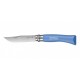 Couteau de poche classique couleur acidulée azur inox n°7 Opinel 