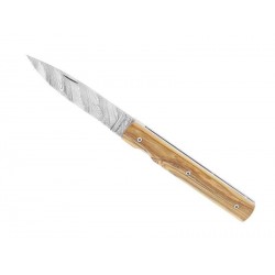 Couteau de poche Le Français olivier lame damas de Perceval