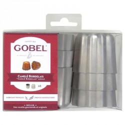 Set de 6 canelés Bordelais, aluminium revêtu anti- adhérent - Gobel