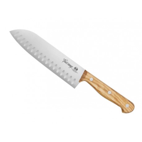 Couteau Santoku alvéolé Tuscany 18cm - Due Cigni