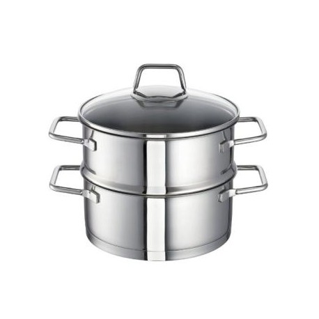 Casserole basse Ø20 cm avec cuit-vapeur Wega - Schulte Ufer