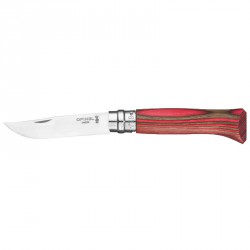 Couteau de poche n°8 Lamellé rouge - Opinel