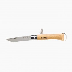 Couteau de poche classique inox n°10 tire-bouchon et décapsuleurOpinel
