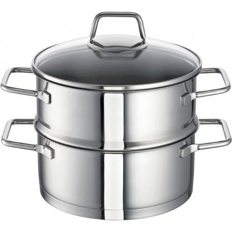 Casserole basse Ø16 cm avec cuit-vapeur Wega - Schulte Ufer