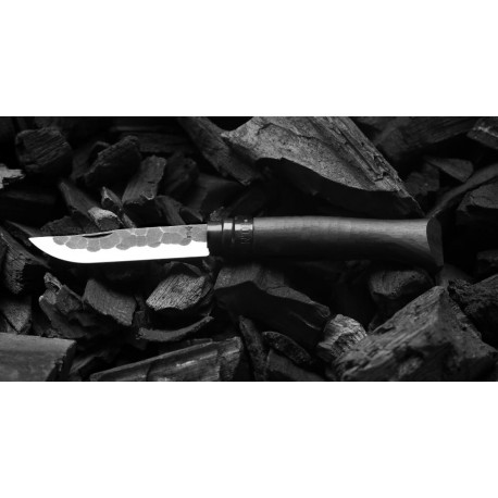 Couteau de poche n°8 lame brut de forge, ébène - Opinel