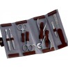 Etui manucure 8 pièces cuir bordeaux - Alpen