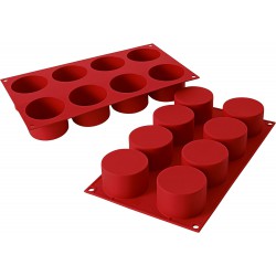 Moule 8 cylindres silicone - Silikomart