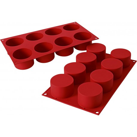 Moule 8 cylindres silicone - Silikomart