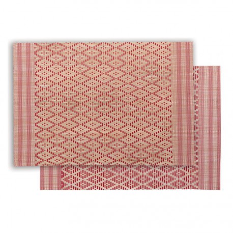 Set de table Kadra naturel-rouge - Winkler