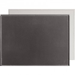 Set de table similicuir réversible zinc blanc - Freeform