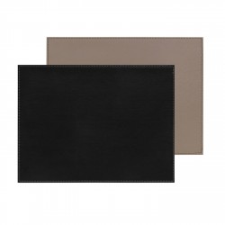 Set de table similicuir réversible noir taupe - Freeform