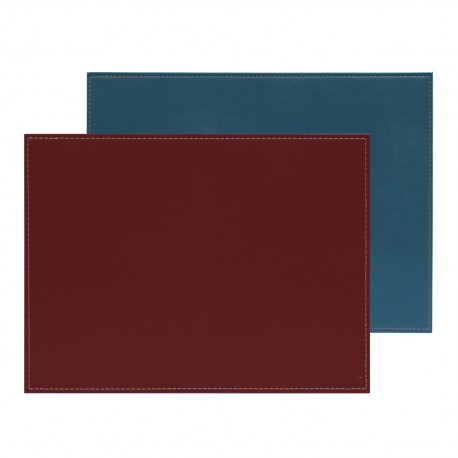 Set de table similicuir réversible bordeaux bleu océan - Freeform
