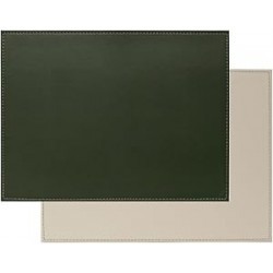 Set de table similicuir réversible olive ivoire - Freeform