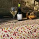 Nappe enduite ovale 160x240 Tilleul Prune - Fleur de Soleil