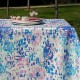 Nappe coton rectangulaire 160x300 reflet turquoise - Fleur de Soleil