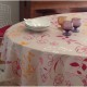 Nappe enduite rectangulaire 120x160camélia orange - Fleur de Soleil